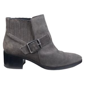 Aquatalia Women’s Foster Grey Suede Ankle Boot Size US 9.5